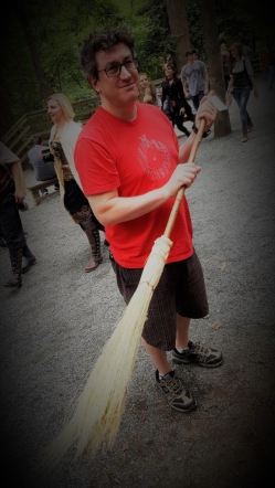 Neal with broom
